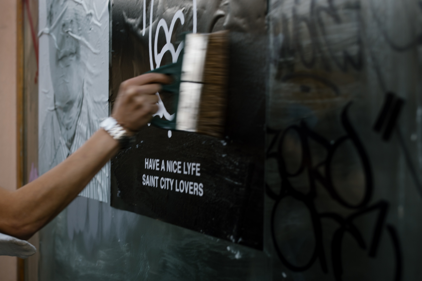 Posting of Posters on the Wall